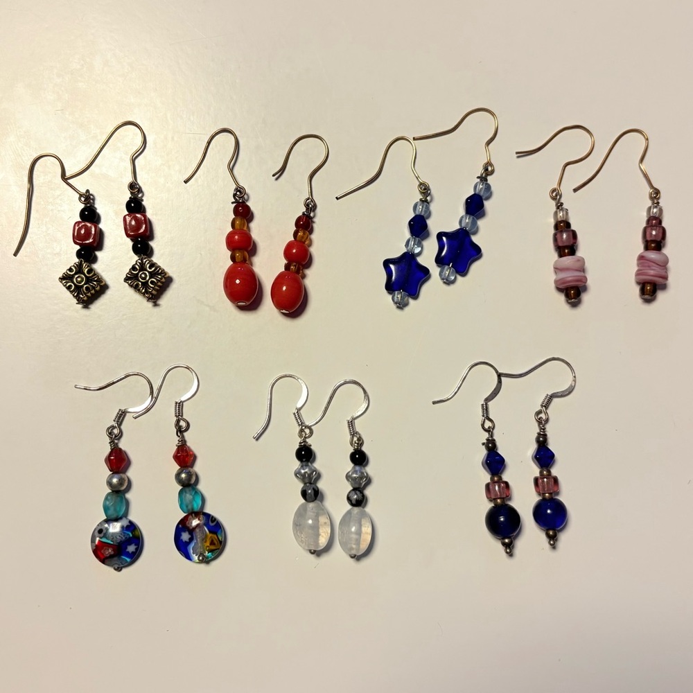 Colorful Beaded Earrings Set